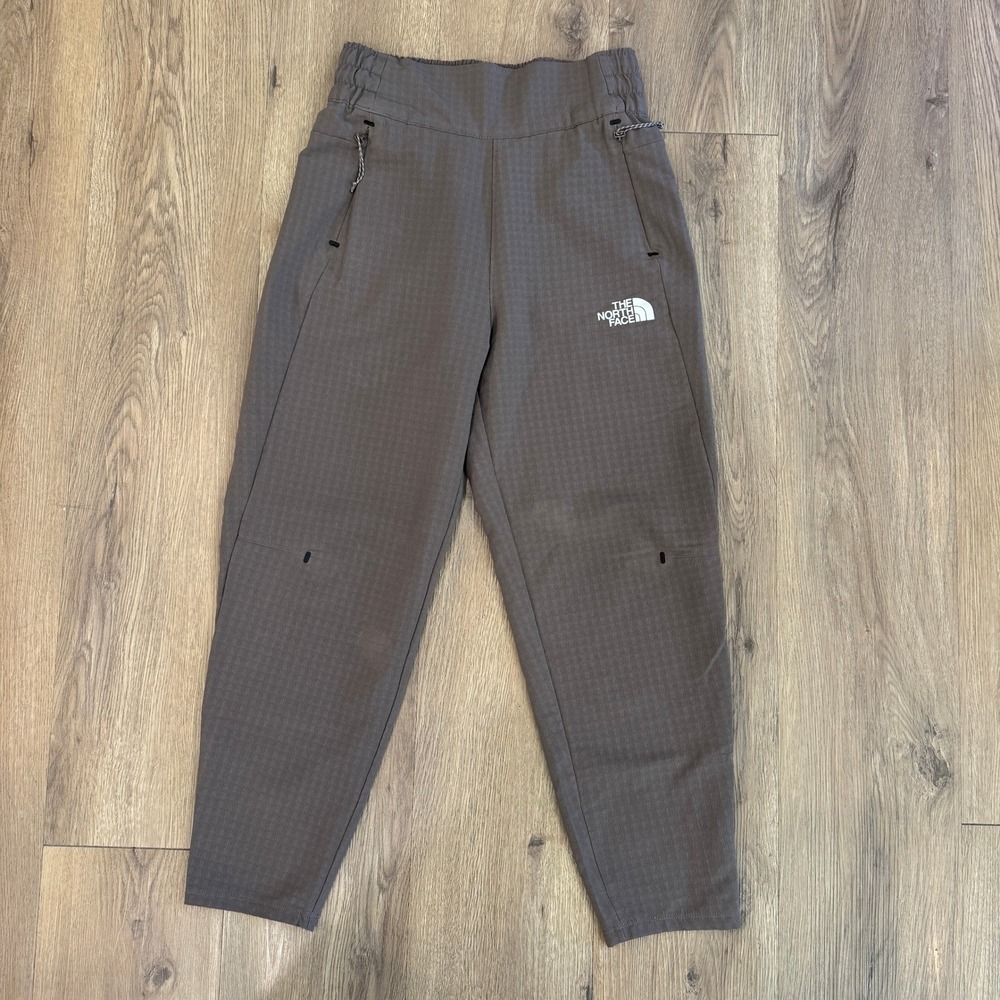 The North Face Tekware FlashDry Brown Grid High Rise Jogger Pants Womens XS